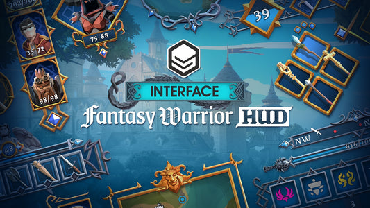 Interface Fantasy Warrior HUD blog article cover image by Synty