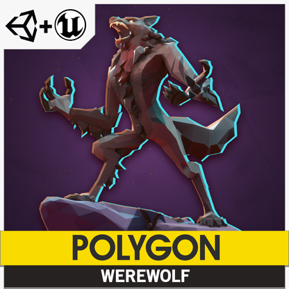 POLYGON Werewollf 3D assets for Unity and Unreal Engine game development