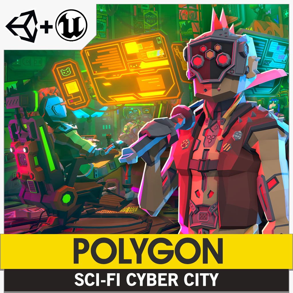 POLYGON Sci-Fi Cyber City Pack for Unity and Unreal Engine game development