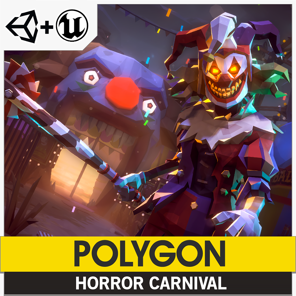 POLYGON Horror Carnival assets for Unreal Engine and Unity low poly game development