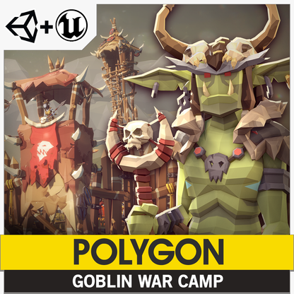 POLYGON Goblin War Camp game assets designed for Unity and Unreal Engine game developers