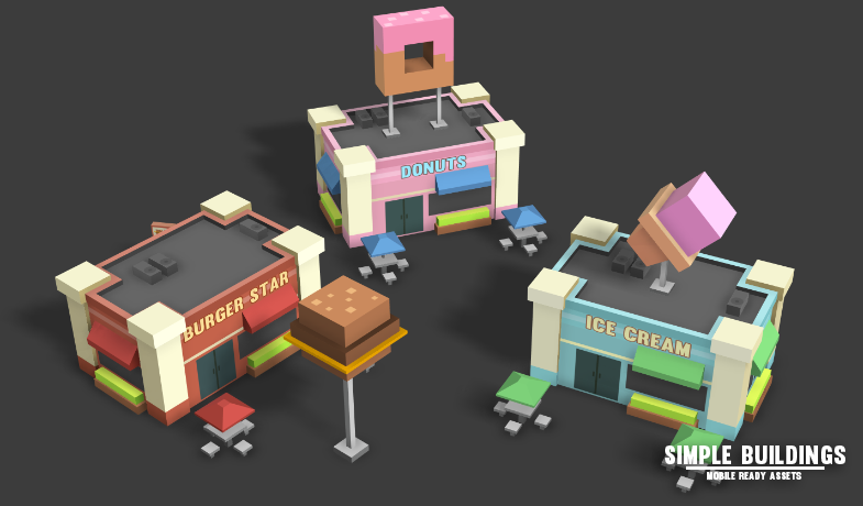 Ice cream shops for Unity and Unreal Engine games