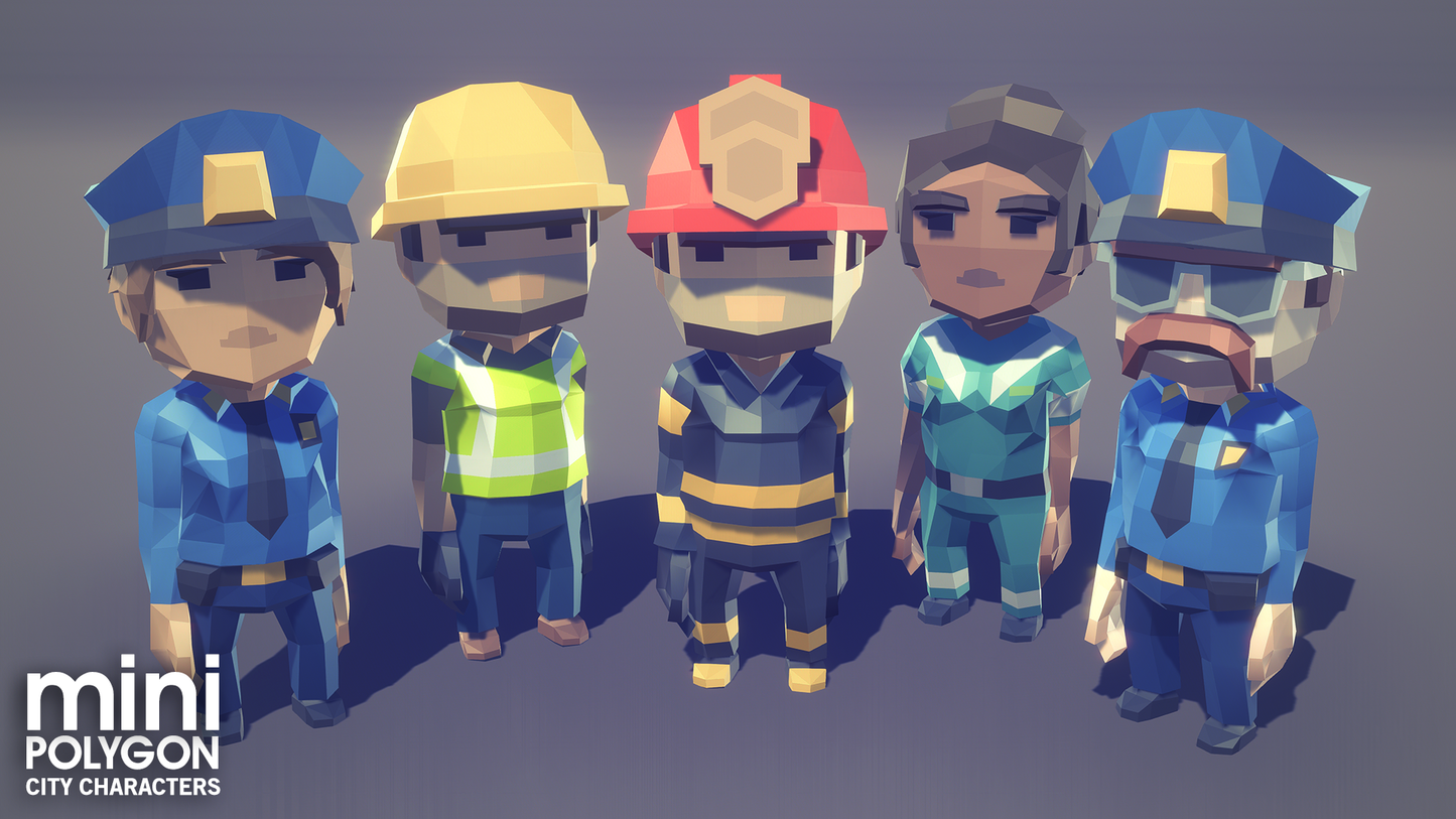 Civil servant mini city character assets