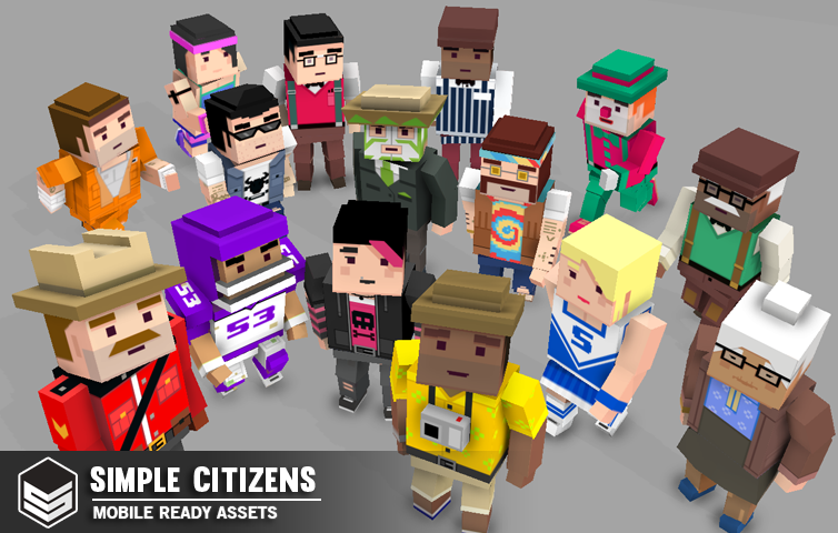 Character assets from the Simple Citizens game pack