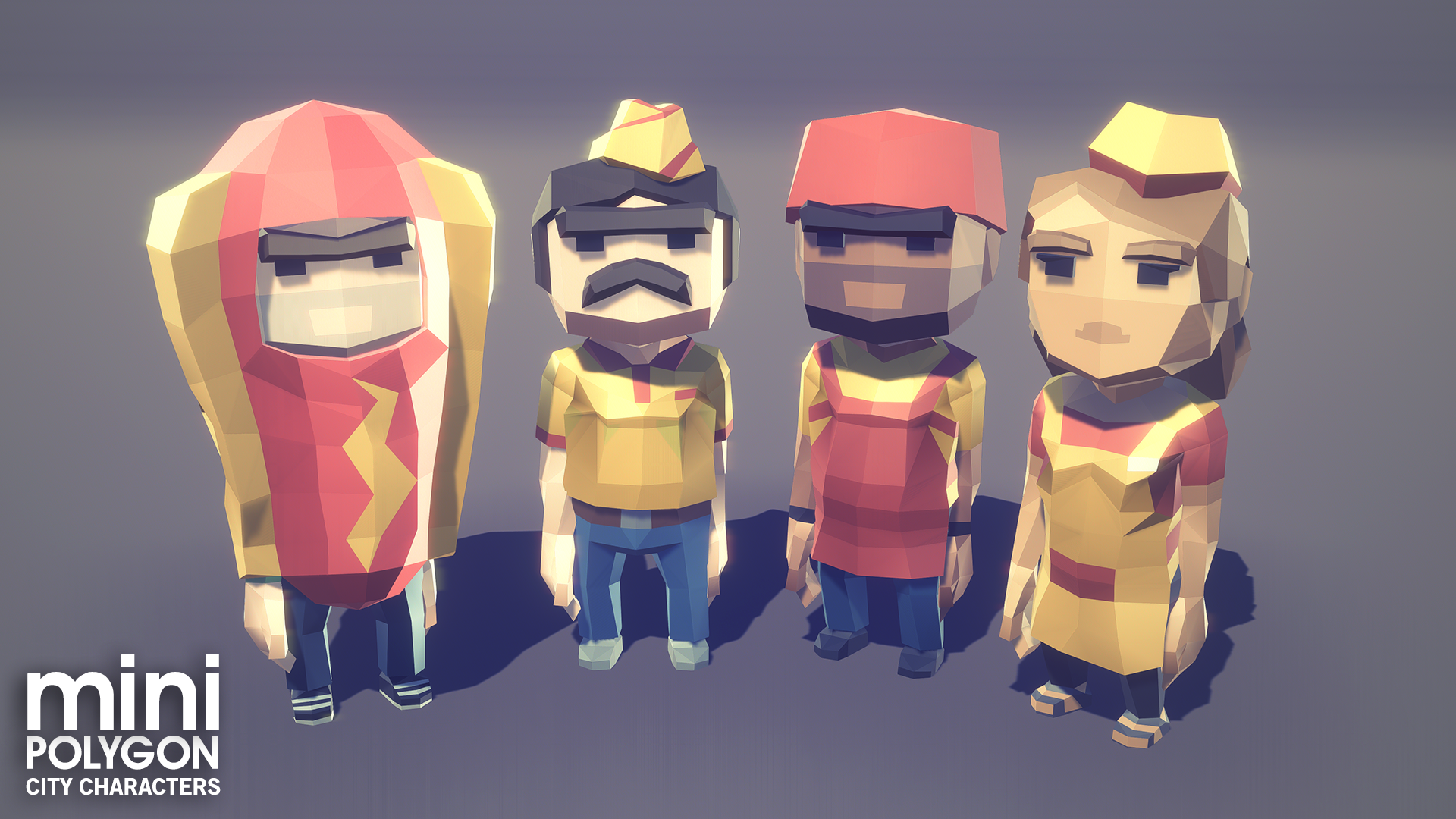 Fast food woker mini city character assets