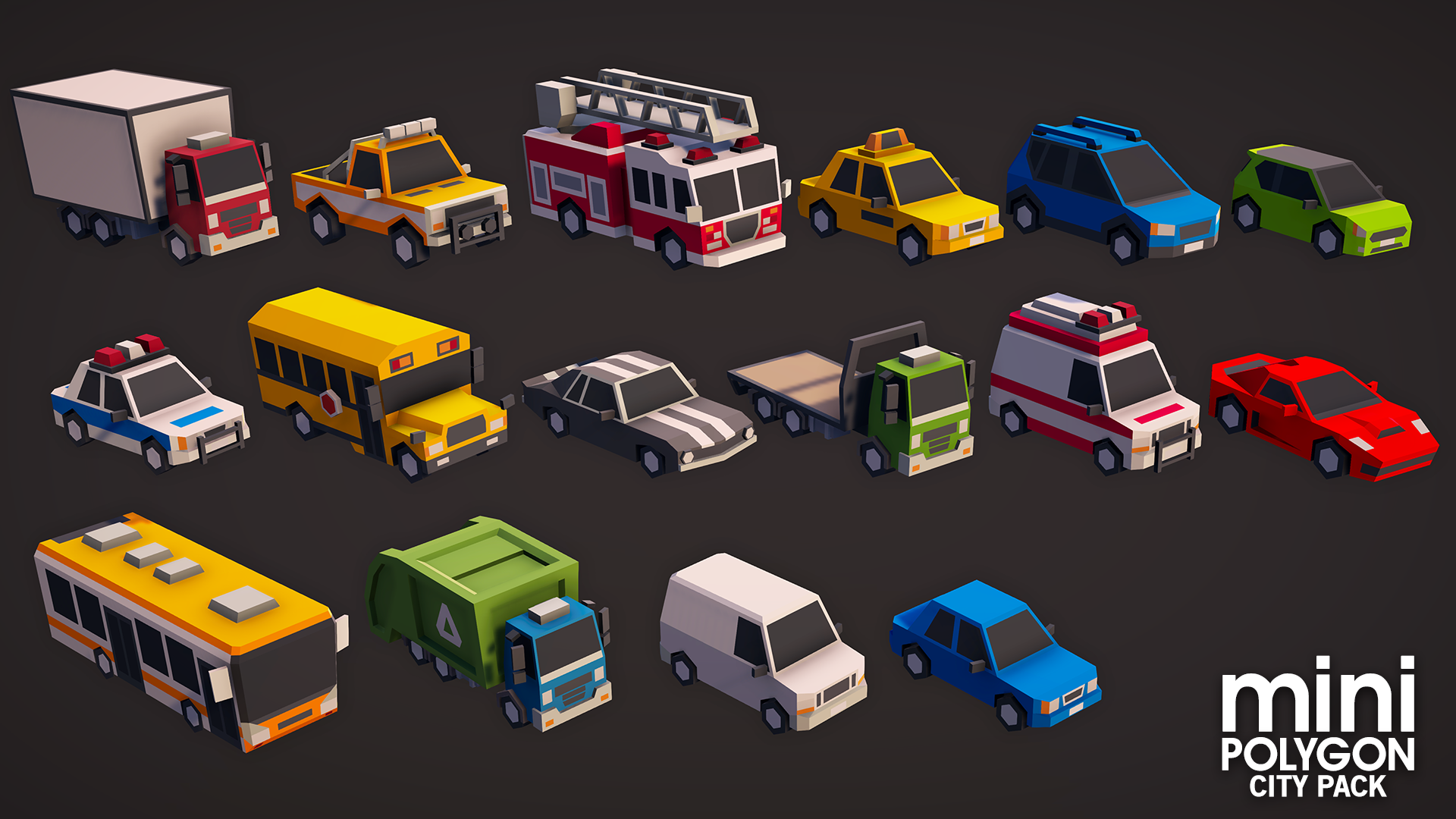 Miniature cars for populating mobile game city levels