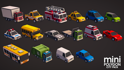 Miniature cars for populating mobile game city levels