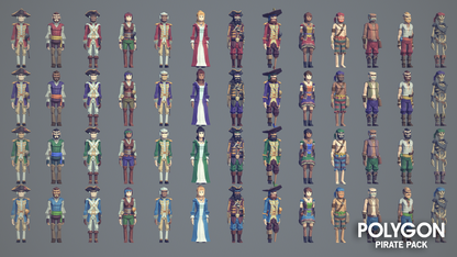 Low poly 3D pirate character design choices