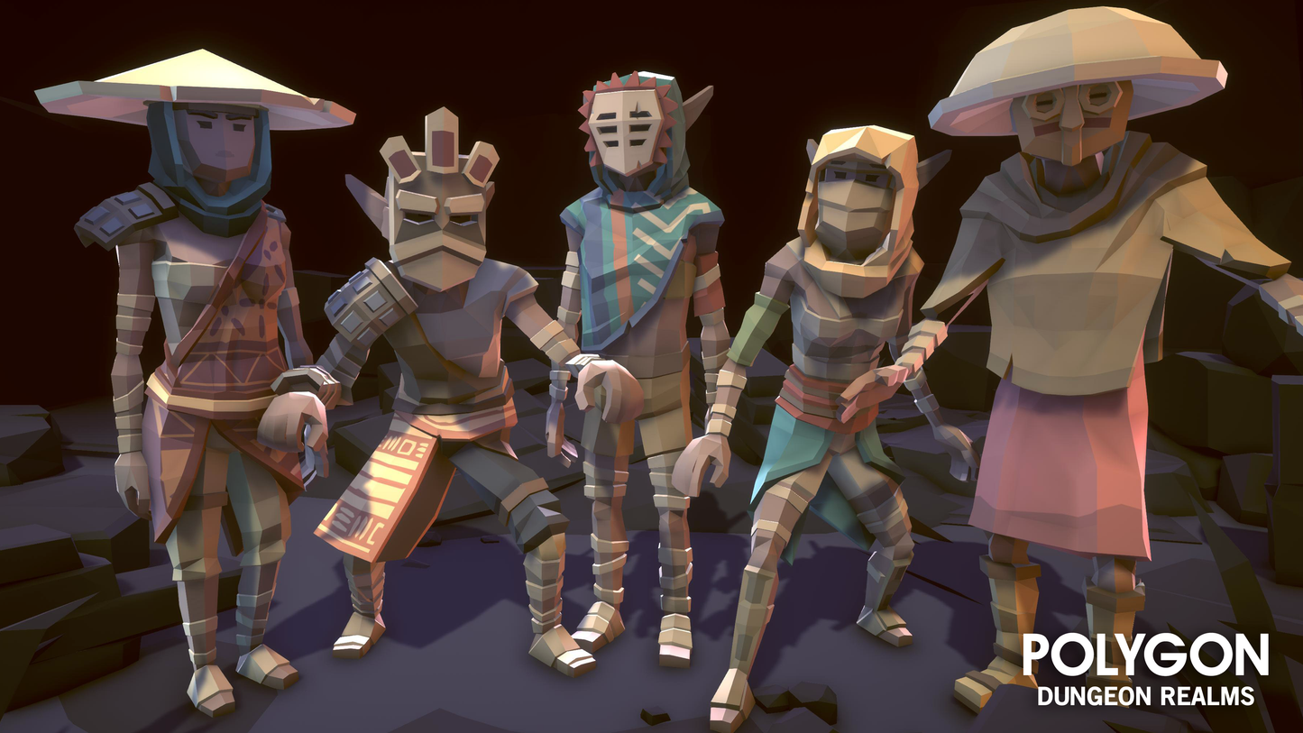 POLYGON Dungeon Realms 3D low poly assets for game development