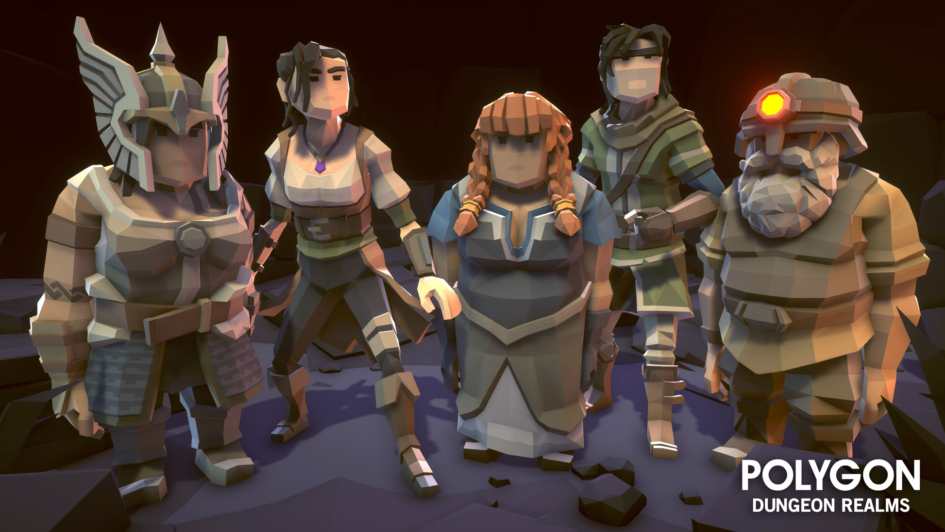 POLYGON Dungeon Realms 3D low poly assets for game development