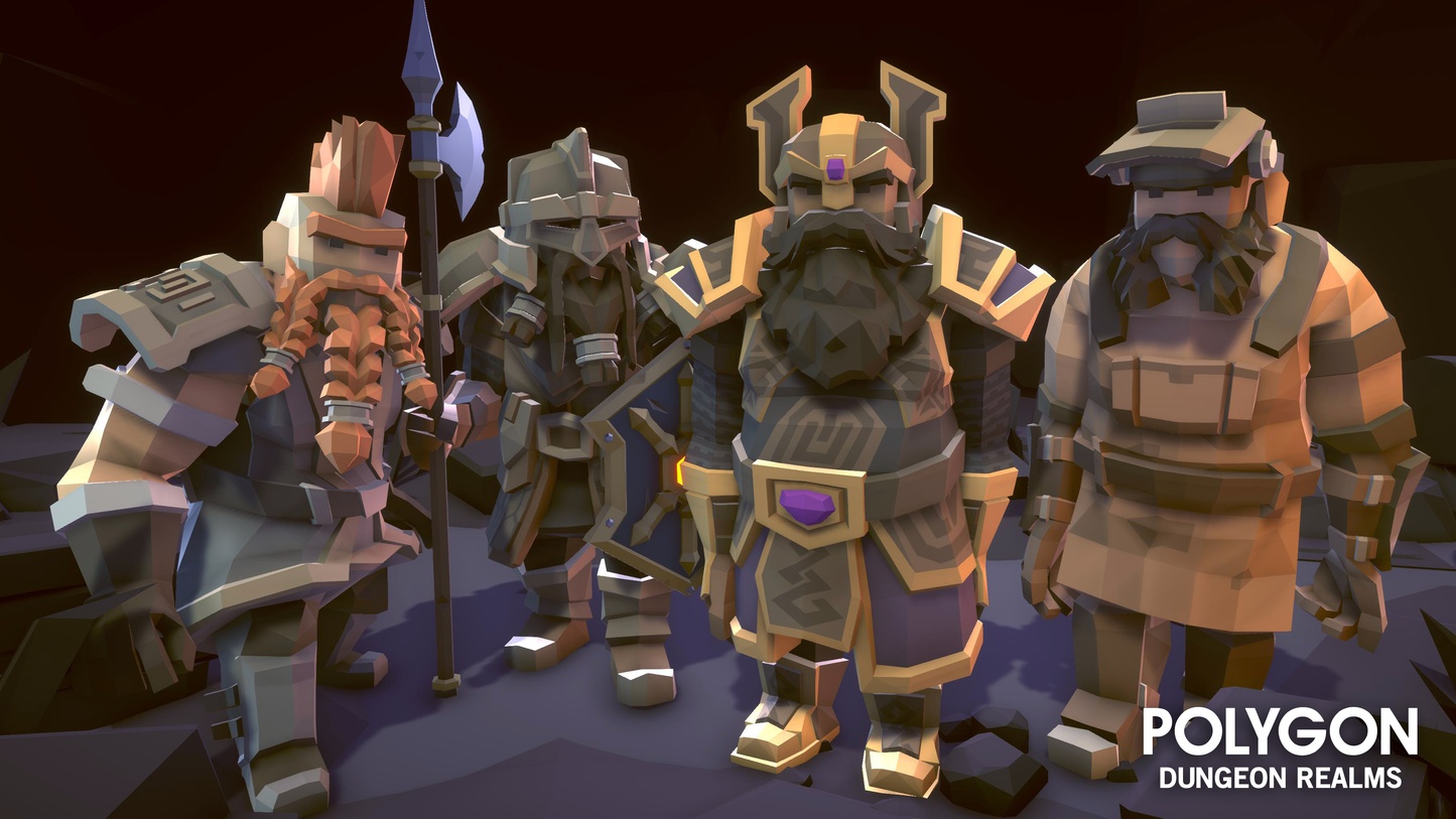 POLYGON Dungeon Realms 3D low poly assets for game development