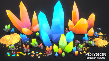 POLYGON Dungeon Realms 3D low poly assets for game development