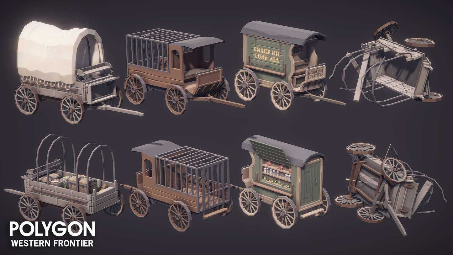 POLYGON - Western Frontier Pack - Synty Studios - Unity and Unreal 3D low poly assets for game development