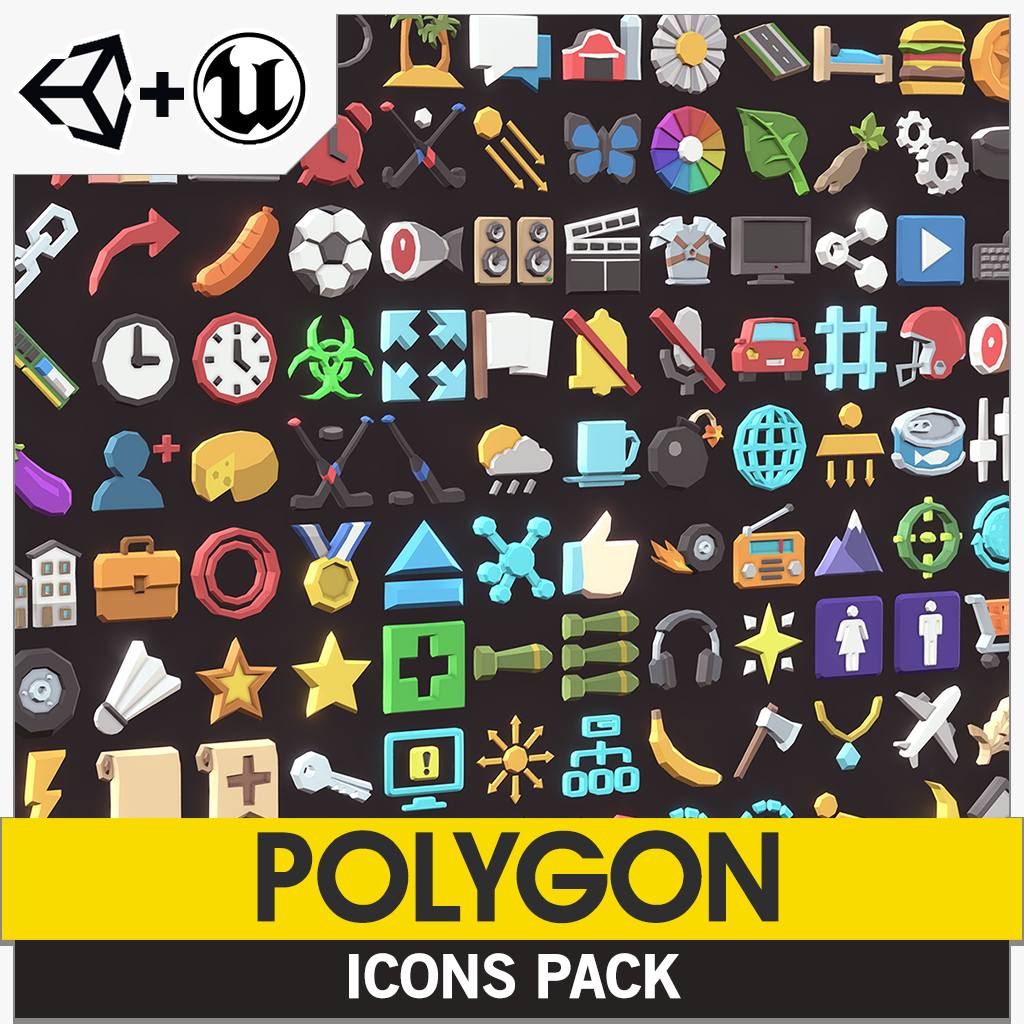 Polygon Icons 3D Game Asset Pack