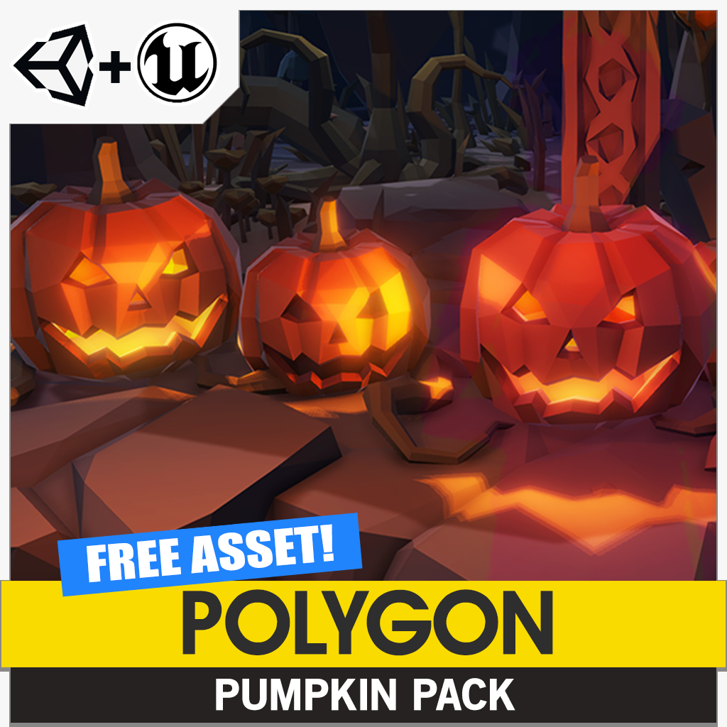 POLYGON Pumpkin Pack for Unity and Unreal Engine 3D game development