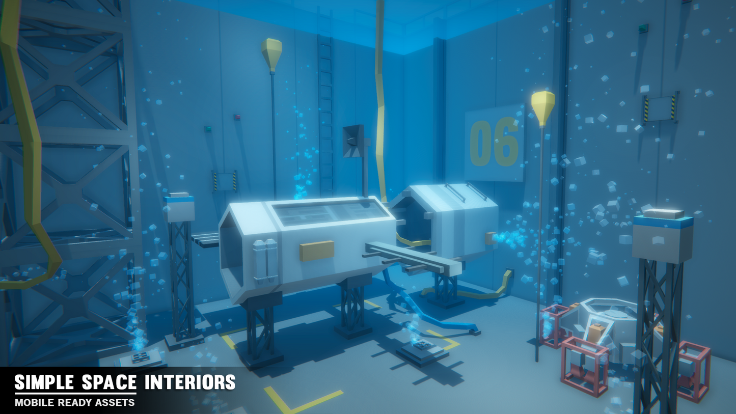 Low poly underwater astronaut training facility