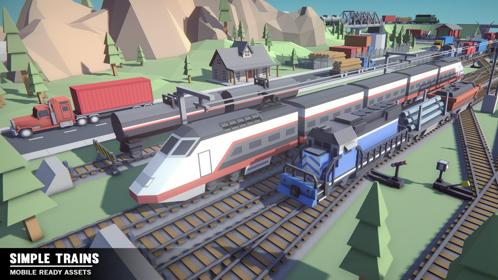 Commercial and public train asset examples from Simple Trains