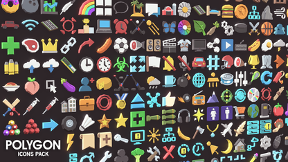 Icon pack options from the POLYGON Icons Pack