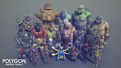 POLYGON Fantasy Rivals low poly character objects