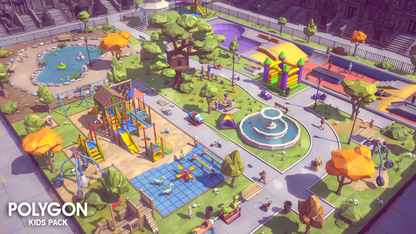 POLYGON Kids Pack public park and school environment assets