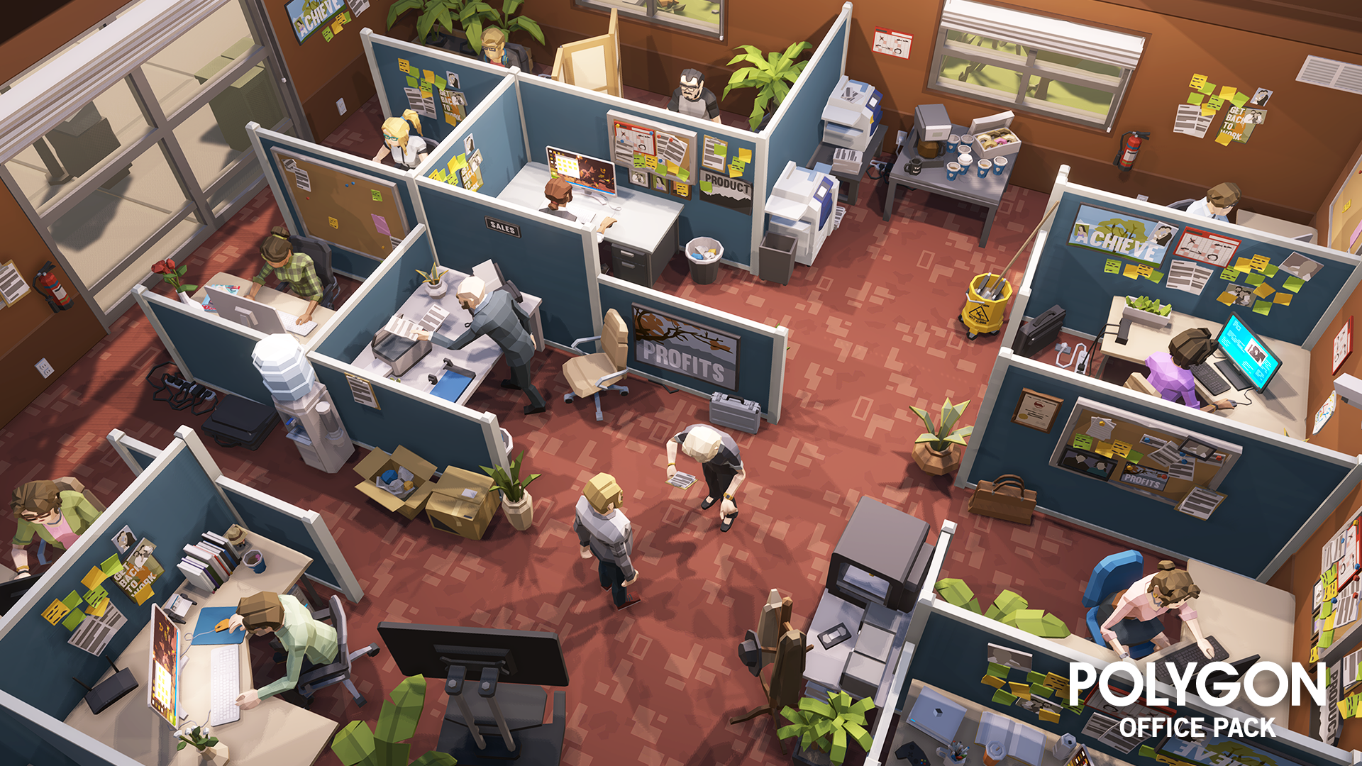 POLYGON - Office Pack - 3D low poly assets