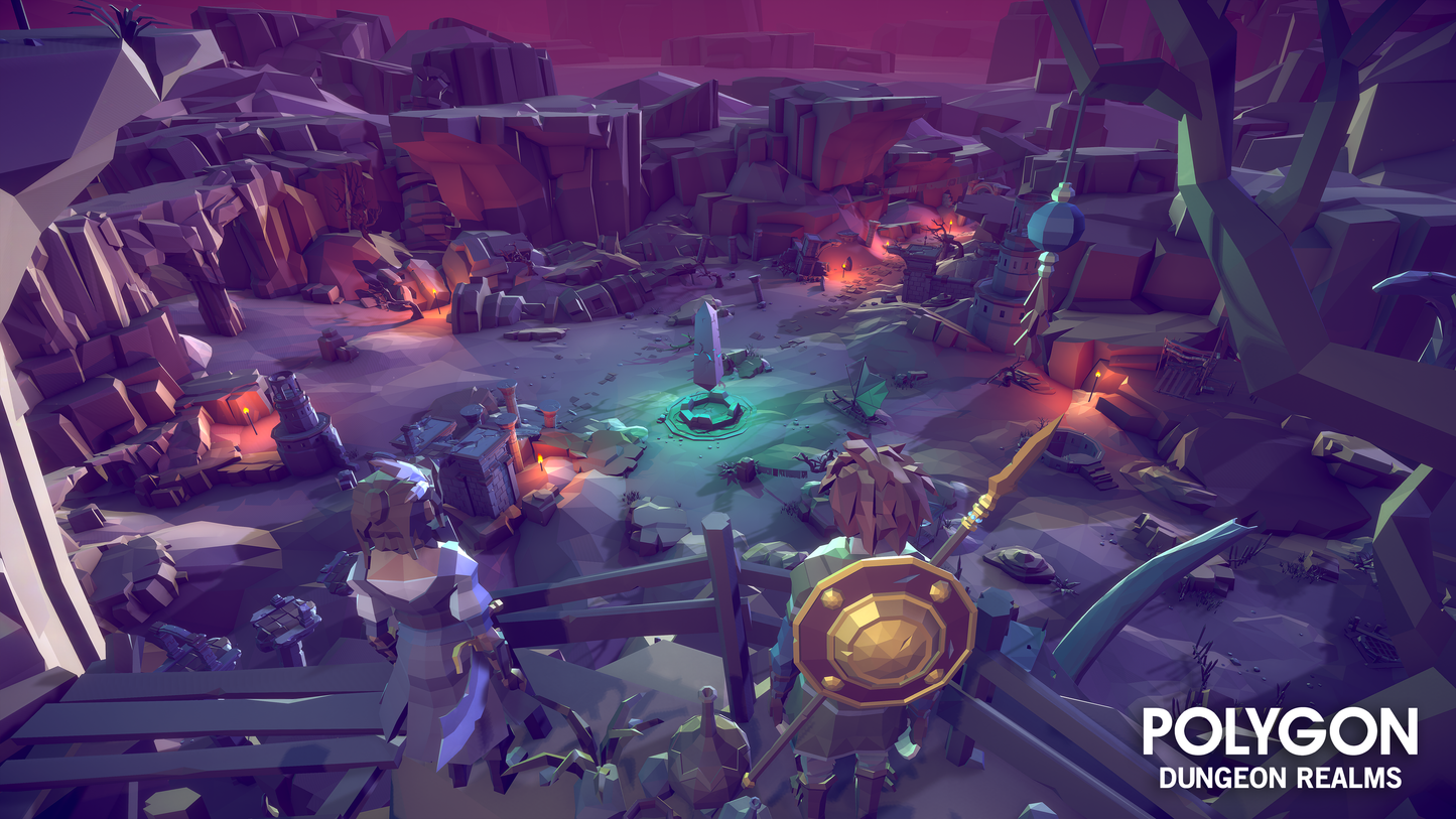 POLYGON Dungeon Realms 3D low poly assets for game development