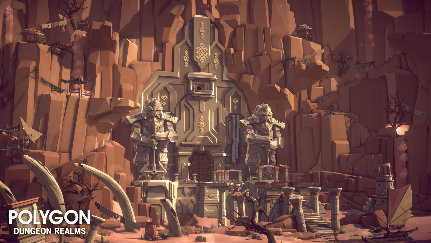 POLYGON Dungeon Realms 3D low poly assets for game development