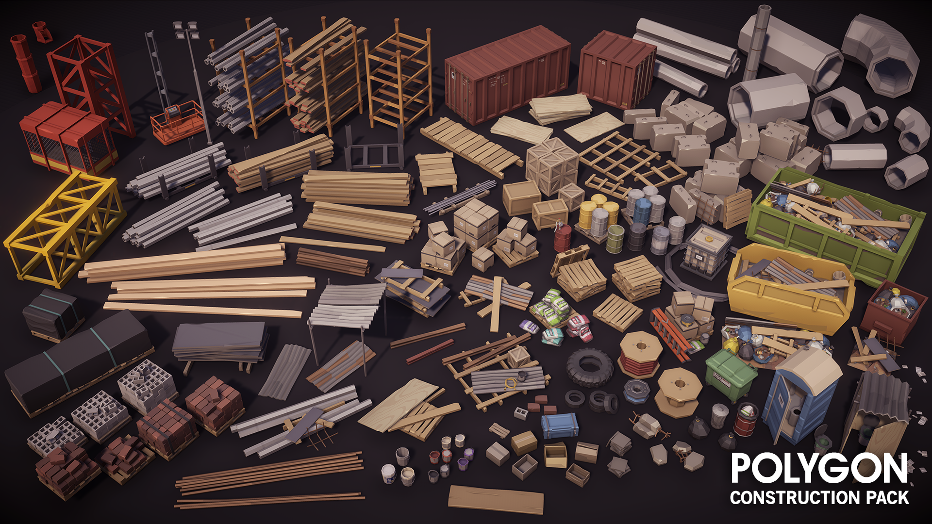 Building materials and game textures for construction sites