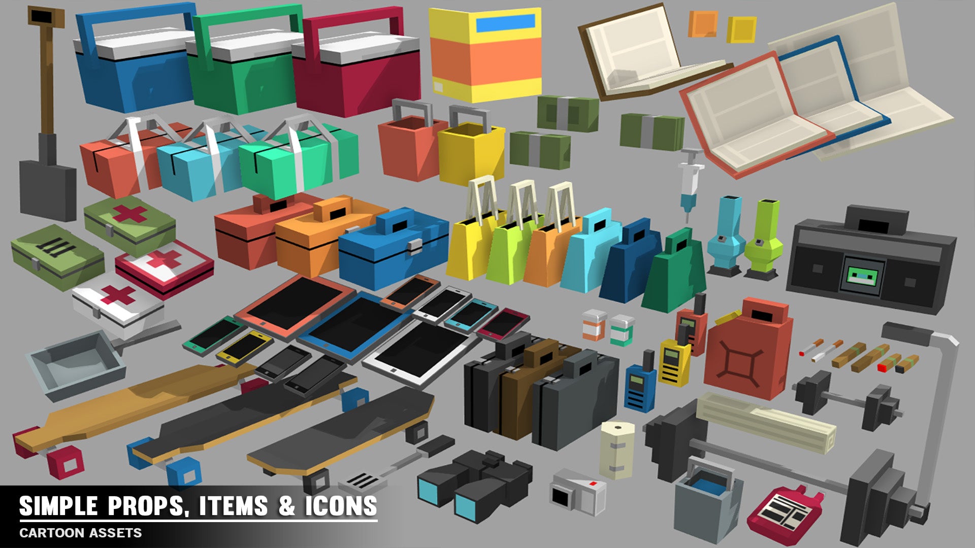 Garage and storeroom game icons from the Simple Props, Items and Icon Pack