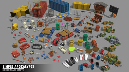 Cargo, warehouse and shipping yard container assets for apocalypse games