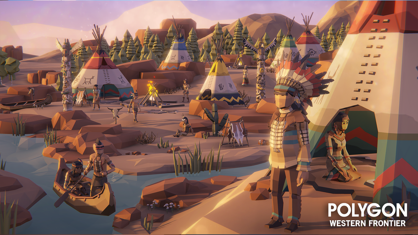 POLYGON - Western Frontier Pack - Synty Studios - Unity and Unreal 3D low poly assets for game development