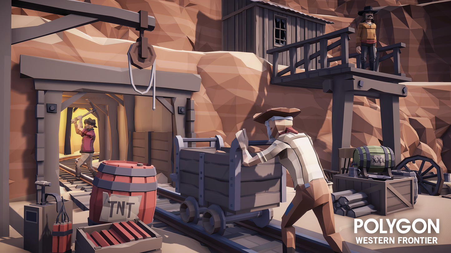 POLYGON - Western Frontier Pack - Synty Studios - Unity and Unreal 3D low poly assets for game development