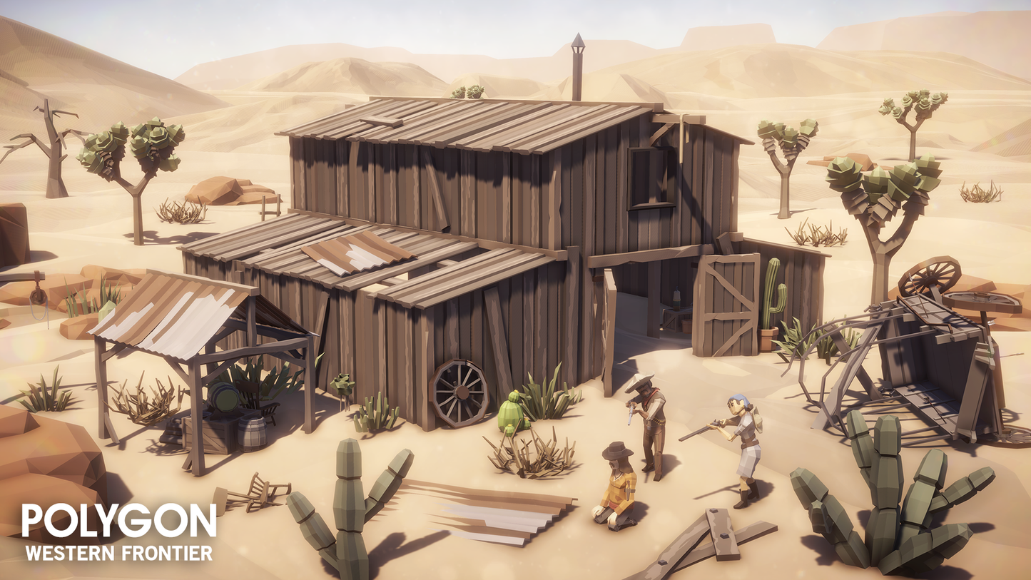 POLYGON - Western Frontier Pack - Synty Studios - Unity and Unreal 3D low poly assets for game development