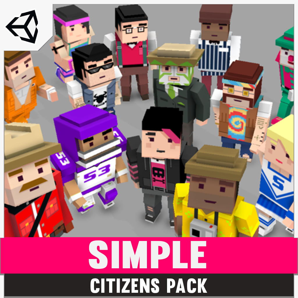 Simple Citizens asset pack for Unity game development