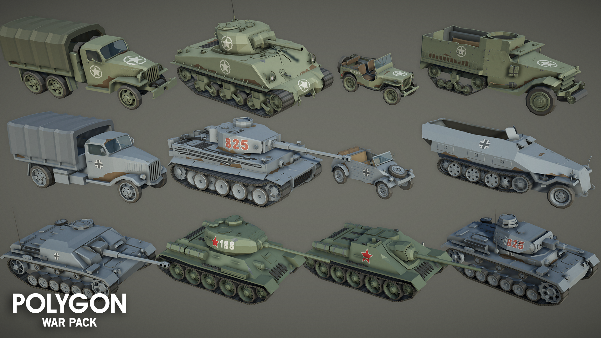 POLYGON - War Pack - Synty Studios - Unity and Unreal 3D low poly assets for game development