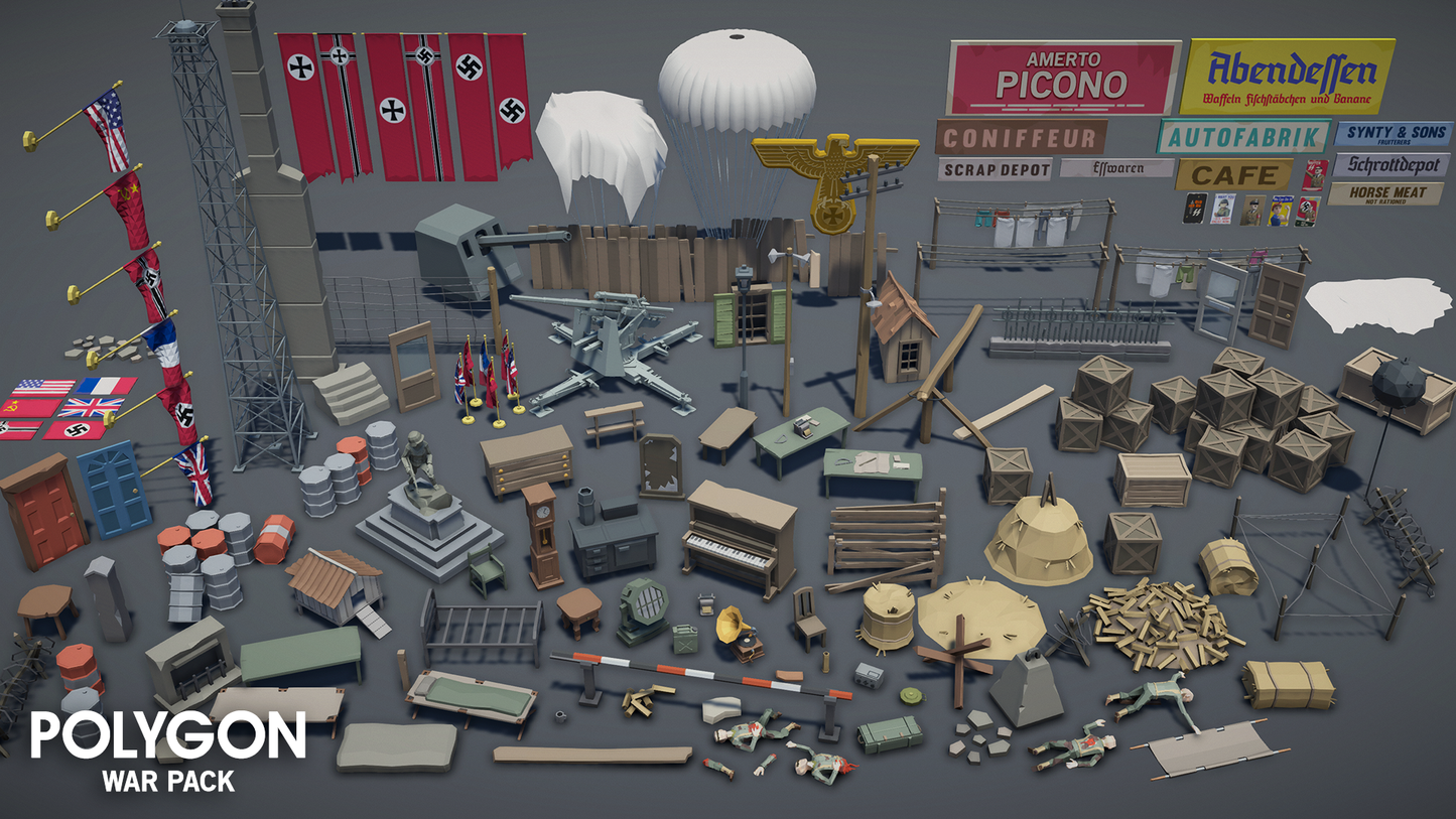 POLYGON - War Pack - Synty Studios - Unity and Unreal 3D low poly assets for game development