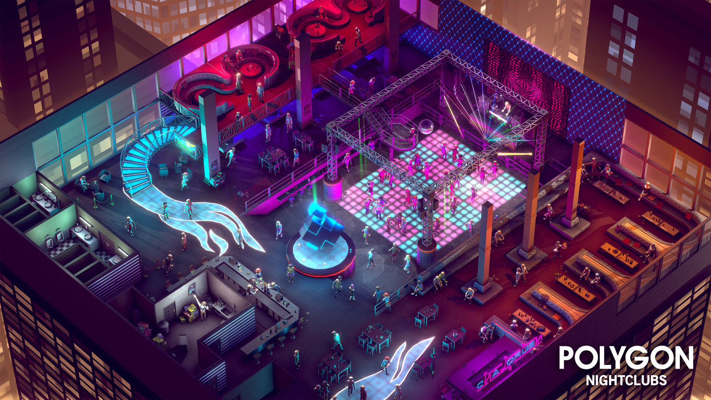 POLYGON - Nightclubs - 3D low poly asset pack