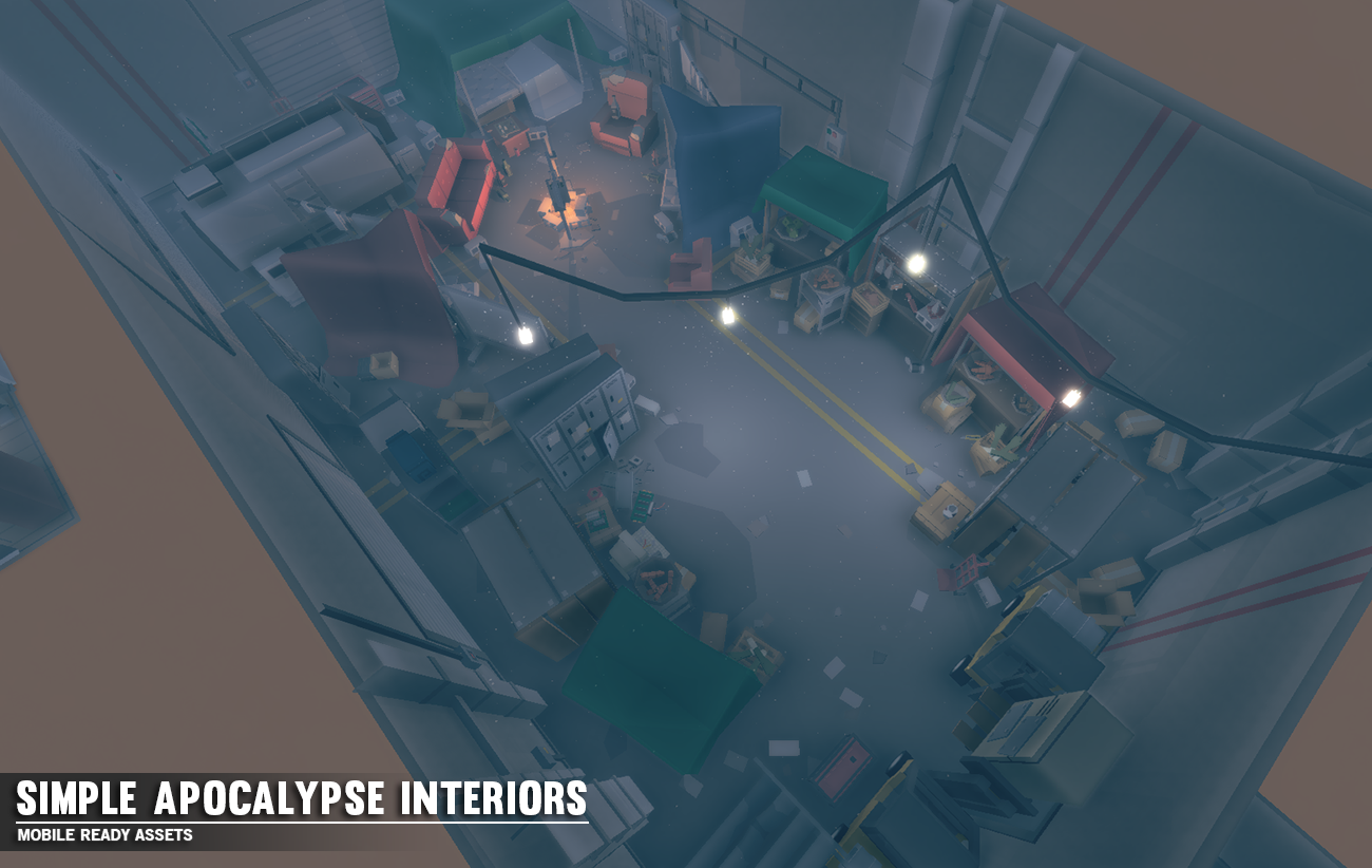 Simple Apocalypse Interiors underground bunker 3D game  assets