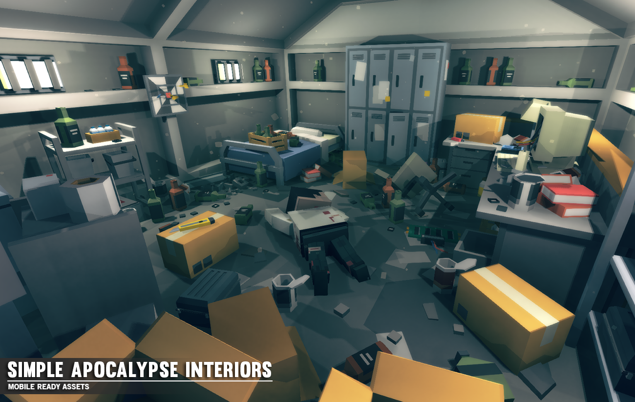 Military bunker interior game assets for Unity and Unreal Engine