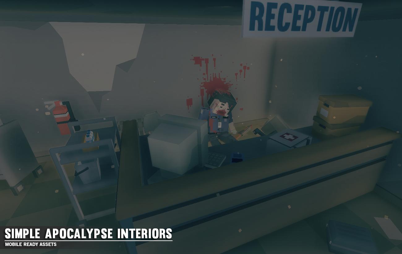 Hospital reception apocalypse setting game assets